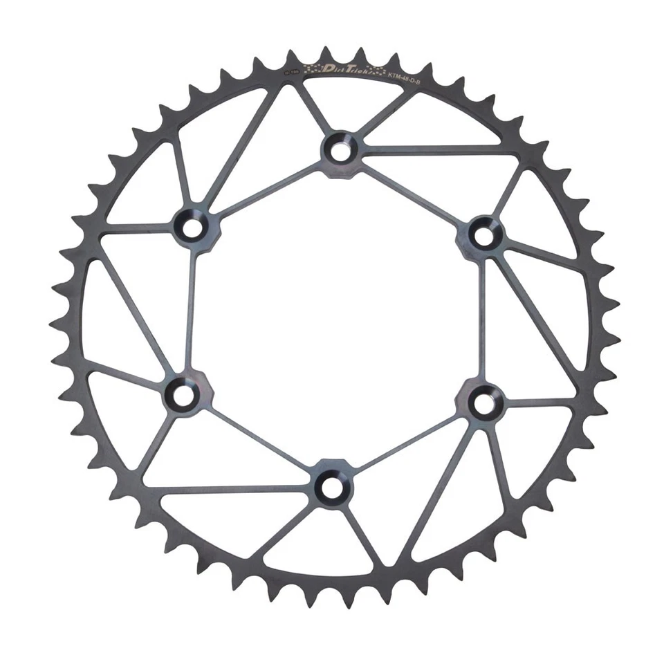 Dirt Tricks Zirconium Rear Sprocket 51 Tooth Diamond Gunmetal Black For KTM 200 Foto 1 de 2