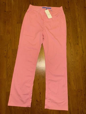 Vintage 90s Escada Pants 42  Pink Straight Leg Bubblegum Stretch Designer - Image 1 of 4