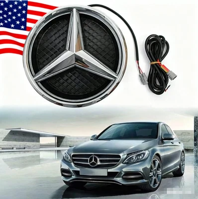 Illuminated Front Grille LED Star Emblem Light Badge Fits Mercedes-Benz 2013-18 Foto 1 de 4