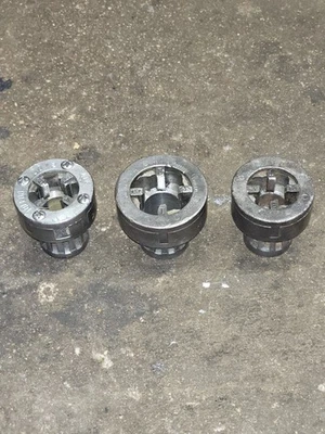 Toledo Pipe Threading Die for Ratcheting Threader two 3/8's, one 1/2 - Image 1 of 4