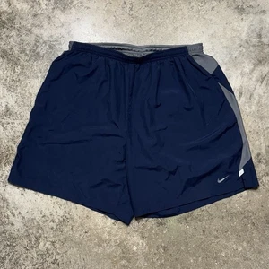 Nike 7" Laufshorts Herren XL dunkelblau Dri-Fit Swoosh Logo Kordelzug Fitnessstudio - Bild 1 von 7