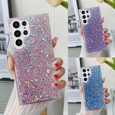 For Samsung Galaxy S25 S23 S24 FE S22 Ultra A16 A15 A35 Glitter Phone Case Cover