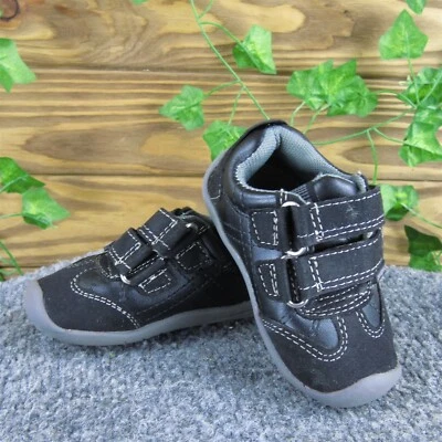 Zapatilla deportiva pediped para niños talla T 19 mediana negra gancho y bucle sintético Foto 1 de 4