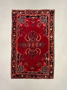 Alfombra armenia tradicional vintage, alfombra oriental de lana hecha a mano 295x183 cm - Imagen 1 de 14