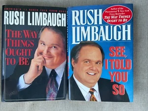 Rush Limbaugh Books: The Way Things Ought To Be 1992+ See, I Told You So 1993 - Picture 1 of 10