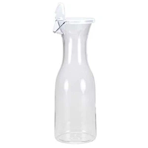 Lillian Carafe Juice Jar Beverage Decanter Unbreakable Clear Acrylic Lid 20 oz - Picture 1 of 3