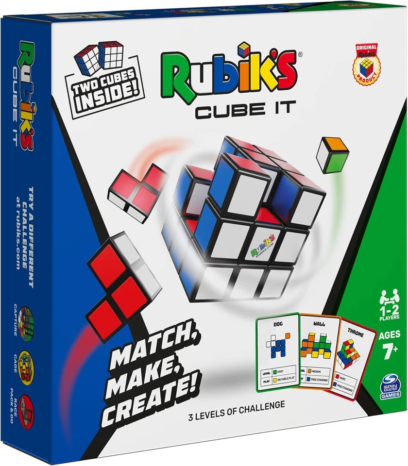 Spin Master Rubik's Cube It Strategiespiel ab 7 Jahren Blockbauspiel 2 Spieler - Bild 1 von 4