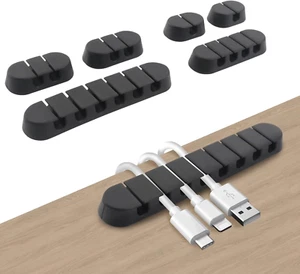 Kabelhalter-Clips, Kabel-Organizer für Schreibtisch, 7 Packungen, Kabel-Clips, s - Bild 1 von 7