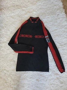 alp and rock womans Sweater Black Red Ski Apres Hike Lounge Winter Snow NWT  - Picture 1 of 6