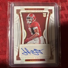 2023 Panini National Treasures Collegiate Henry To’oTo’o #ed /10 Autographed