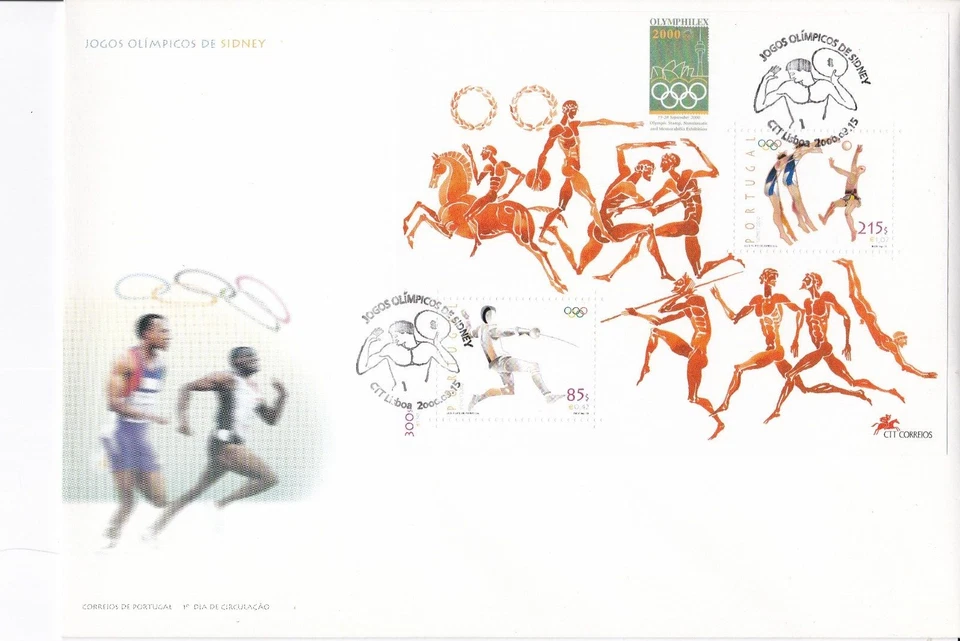 PORTUGAL - 2000 - FDC with stamps Block - Sidney Olympic Games - Image 1 of 1