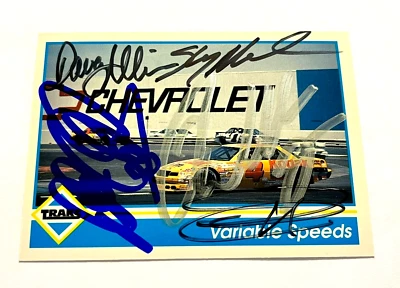 Dale Earnhardt, Allison, Wallace, Marlin, Sabates NASCAR Card Autographed Signed - Image 1 of 4