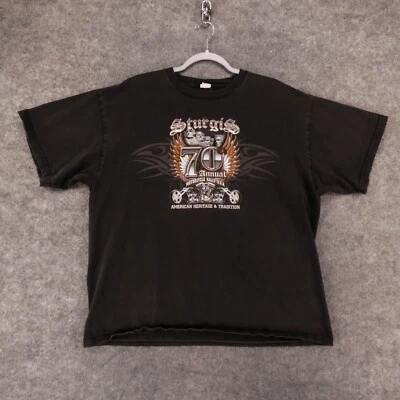 Camisa Sturgis Hombre Extra Grande Gris 70º Rally Anual de Motocicletas Foto 1 de 4