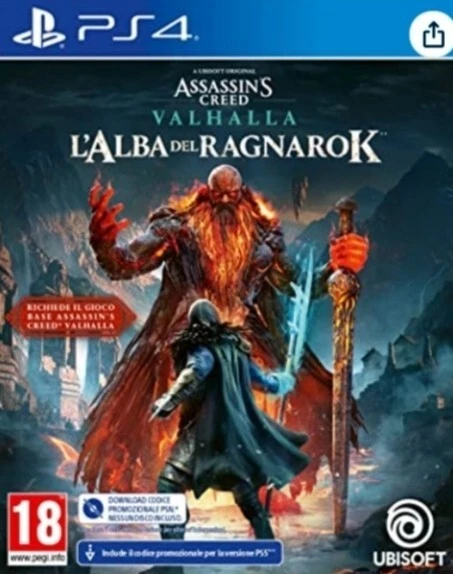 ASSASSIN'S CREED VALHALLA L'ALBA DEL RAGNAROK - PS4 - DLC - CODICE DOWNLOAD - Image 1 of 1