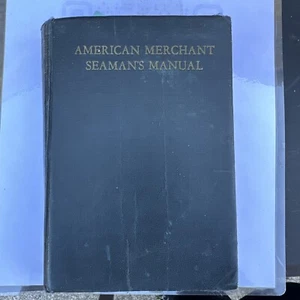 AMERICAN MERCHANT SEAMAN'S MANUAL HARDCOVER BOOK 1942 REVISED EDITION - Bild 1 von 7