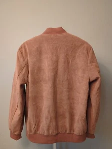 Marke Neu mit Etikett COOFANDY Herren M Freizeit College Jacke leichtes Wildleder Bomber khaki - Bild 1 von 4