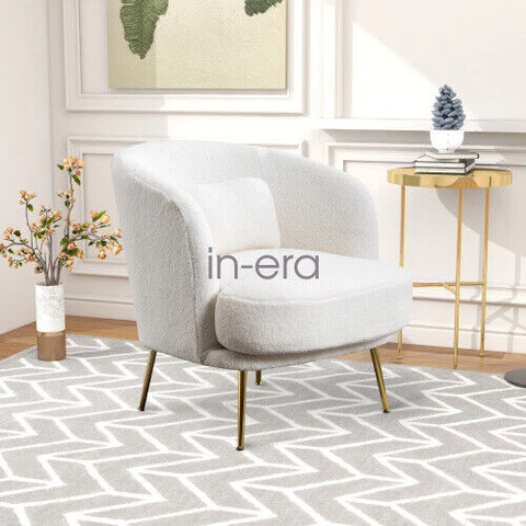 30.32"W Accent Chair Upholstered Curved Backrest Reading Chair Single Sofa Chair Cover