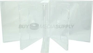 24mm Clear Quintuple 5 Discs CD Jewel Case Lot - Photo 1/10