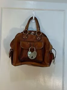 Betsey Johnson Light Brown Genuine Leather Purse Many Compartments Gently Used - Picture 1 of 12