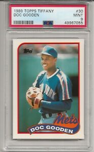 1989 TOPPS TIFFANY #30 DOC GOODEN, PSA 9 MINT, NY METS, LOW POP, ONLY 12 HIGHER