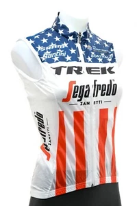 Santini Trek Segafredo Pro Cycling USA Champ Light Wind Vest Women XS Road Bike - Picture 1 of 4