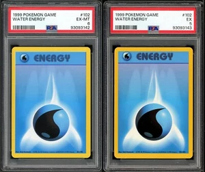 Base Set Unlimited Water Energy 102/102 SHIFTED TEXT ERROR Pokemon Cards 1999🔥 - Picture 1 of 7
