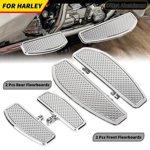 Driver Passenger Footboards For Harley Road King Electra Glide Heritage Softail - Picture 1 of 24