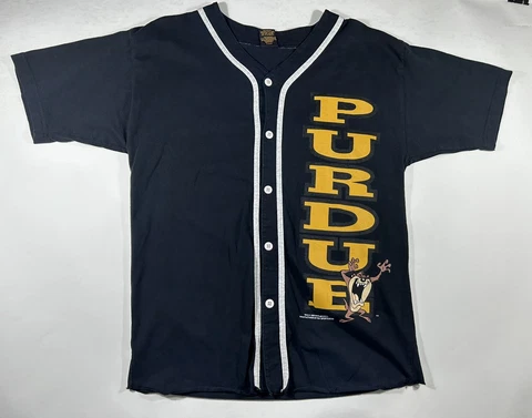 Vintage 1996 Purdue University Boilermakers Tasmanian Devil Taz Jersey Large L Cover