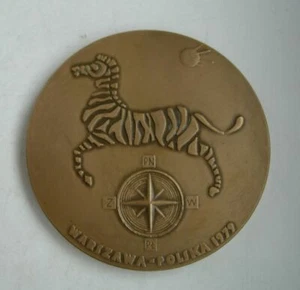 IUDZC 1979 year, WARSAW ZOO, WORLD ZOO ORGANIZATION, POLISH POLAND MEDAL - Picture 1 of 2
