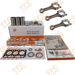 D750 Overhaul Rebuild Kit + 3 Pcs Connecting Rod For Kubota D750 Engine New - Picture 1 of 9