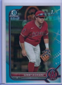 2022 Bowman Draft Chrome Sonny DiChiara Sky Blue Refractor #BDC-16 Angels