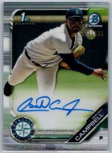 2019 Bowman Draft Chrome Pick Autographs Refractor Isaiah Campbell Auto /499