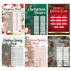 CHRISTMAS SHOP OPENING HOURS AND TIME XMAS ADVERTISEMENT POSTER | A5 A4 A3 A2 A1