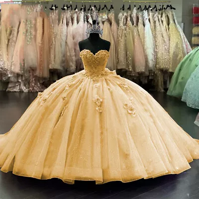 Sweet 15 Quinceanera Dresses Ball Floral Gowns Custom Color Vestidos De 15 Años - Image 1 of 4