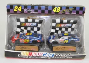 Nascar Ornament Set Misprint Date Jeff Gordon and Jimmy Johnson Collectible New - Picture 1 of 12