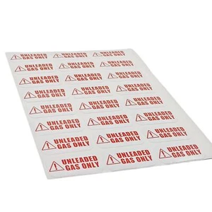24 X etiquetas adhesivas de vinilo a granel de 1" x 2" solo gas sin plomo para advertencia de tipo de combustible - Imagen 1 de 6