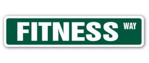FITNESS Street Sign exercise workout gym athlete instructor - Picture 1 of 12