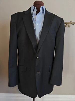 🇺🇲 Jos A Bank Hombres 43L 100% Lana Dos Botones Abrigo Deportivo Blazer Carbón Foto 1 de 4