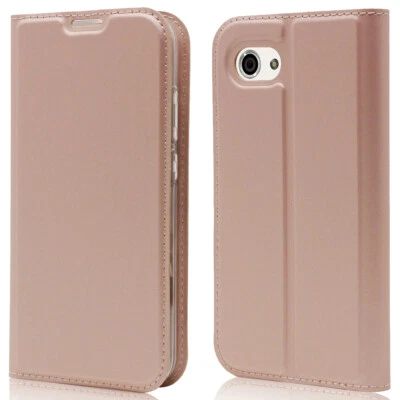 For Sharp AQUOS R Compact SHV41 Leather Flip Wallet Phone Case Protector Cover - Image 1 of 4