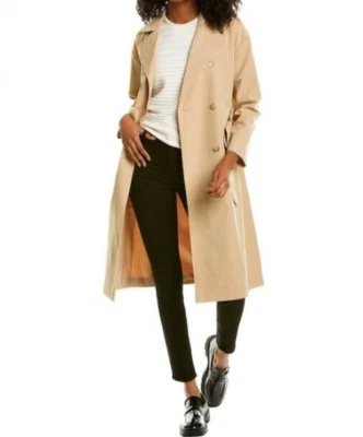 Abrigo Mujer PASCALE LA MODE Talla S Trench Doble Pecho Cinturón Neutro Ligero Foto 1 de 4