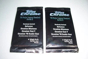 2 Sealed Packs1998 Topps Chrome Baseball Series 2 Possible David Ortiz - Picture 1 of 3