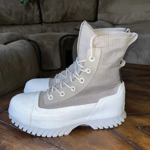 Stivali invernali Converse donna platform extra alti beige impermeabili taglia 8 nuovi con scatola - Foto 1 di 11