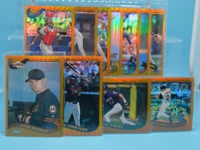 11 tarjetas • 2002 Topps cromo oro refractores • Schmidt Lankford + Más Foto 1 de 4