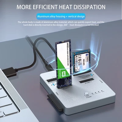 NVME/SATA 3-in-1 SSD Cloner Offline Clone M.2 Cloner fr M.2 NVME/SATA、mSATA、SATA - Image 1 of 4