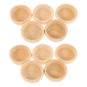  Miniatur Holzschalen: 52 mm Mini unbemalt Rohling Holzschalen zum Basteln - Bild 1 von 12