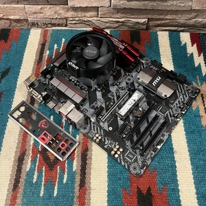 MSI B350 TOMAHAWK ATX AM4 Motherboard Combo! Ryzen 5 2600X •32GB RAM •256SSD W11 - Picture 1 of 17