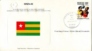 1982 Togo Football World Cup First Day Cover Royal Spain Football Federation - Picture 1 of 1