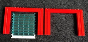 LEGO Garage Door Blue Red Bundle Lot 1x2x5 Channel Brick 4218 4219 88393 4216 - Picture 1 of 3