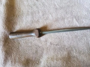 "Cuchillo de cubiertos Chicago afilador varilla de acero afilado mango de madera vintage 12,5"" L" - Imagen 1 de 4