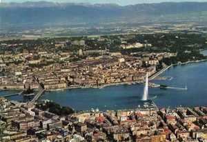 Postcard Switzerland Geneve Aerial View - Picture 1 of 2